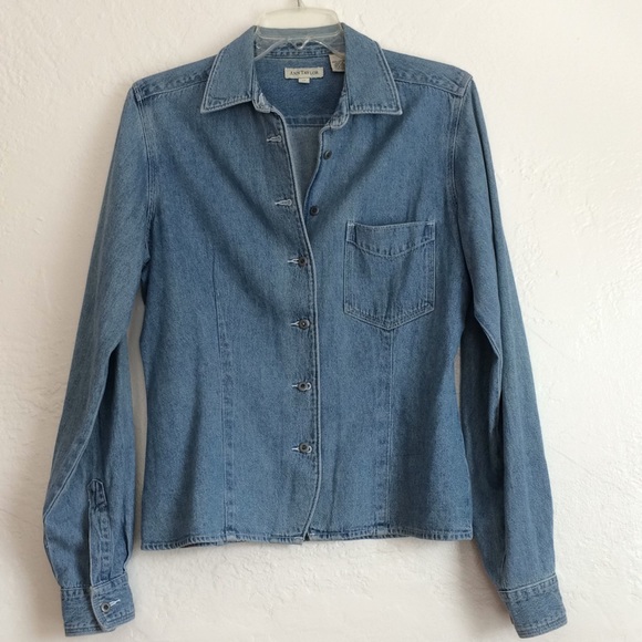 ann taylor denim shirt